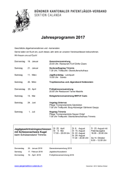 Jahresprogramm