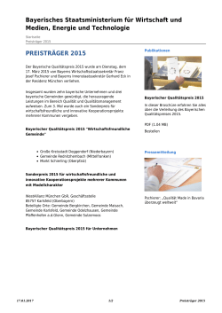 Preisträger 2015: Bayerischer Qualitätspreis