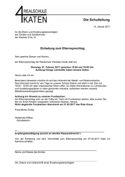 Einladung - Realschule Vierkaten
