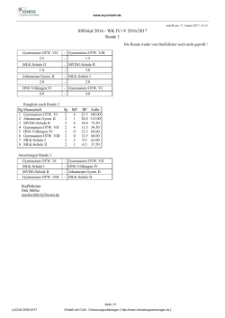 SSPokal 2016 - WK IV+V 2016/2017