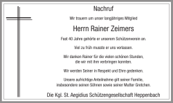 Herrn Rainer Zeimers
