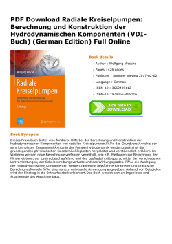 PDF Radiale Kreiselpumpen