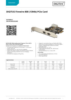 DIGITUS Firewire 800 (1394b) PCIe Card