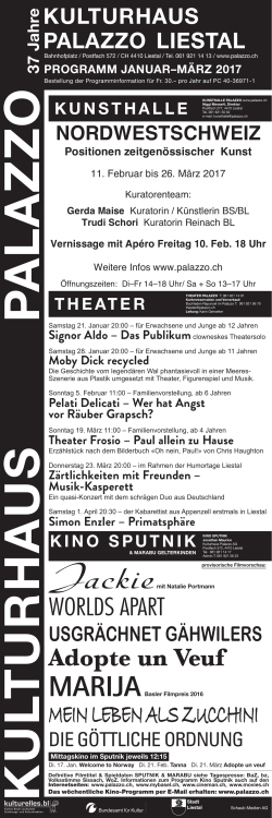 Januar bis M&auml;rz - Kunsthalle Palazzo