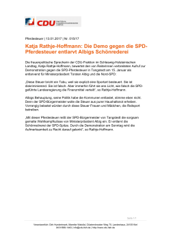 Katja Rathje-Hoffmann: Die Demo gegen die SPD