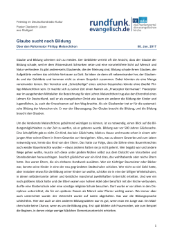 Glaube sucht nach Bildung