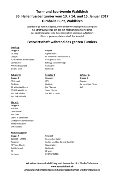 Festwirtschaft w&auml;hrend des ganzen Turniers Turn