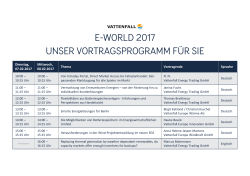 unser vortragsprogramm für sie e-world 2017