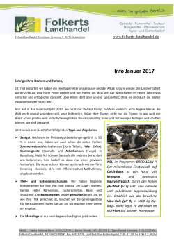 Info Januar 2017 - Folkerts Landhandel