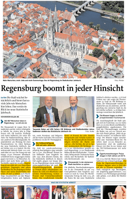 Regensburg boomt in jeder Hinsicht