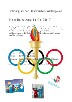 Einladung zu den: Olympischen Winterspielen