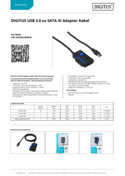 DIGITUS USB 3.0 zu SATA III Adapter Kabel