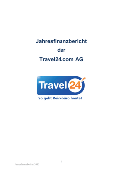 Jahresfinanzbericht der Travel24.com AG