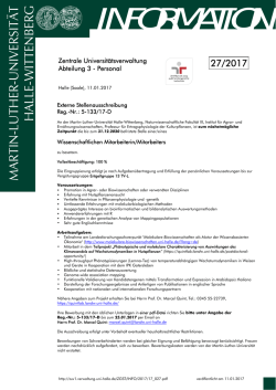information - Zentrale Universit&auml;tsverwaltung - Martin