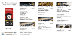 Jahresprogramm 2017 Kirchenmusik Jahresprogramm