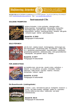 Instrumental-CDs - Musikverlag Scherber