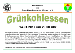 Gr&uuml;nkohlessen - Freiwillige Feuerwehr Witzwort
