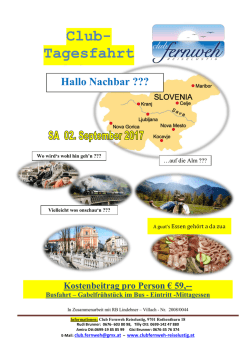 Infos hier - Club Fernweh