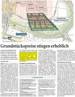 Grundst&uuml;ckspreise steigen erheblich