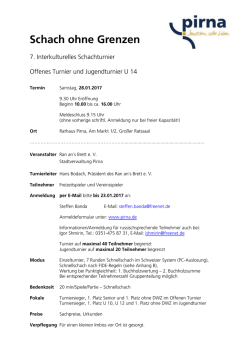 Informationen Schachturnier