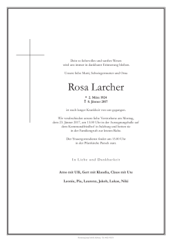 Rosa Larcher - Bestattung Jung, Salzburg, Bestattungsunternehmen