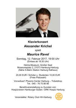 Konzert mit Alexander Krichel am 12. Februar 2017