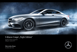 S-Klasse Coupé „Night Edition“ - Mercedes-Benz