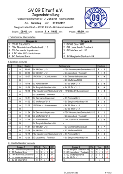 D-Junioren - SV 09 Eitorf eV