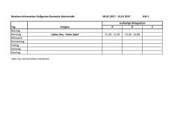 KW02-17 Wochenplan