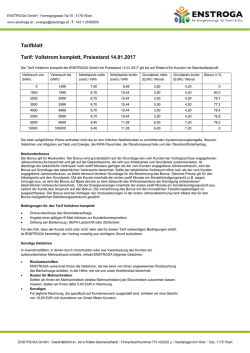 Preisblatt Vollstrom komplett