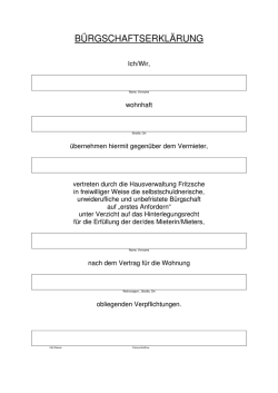 bürgschaftserklärung