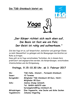 Yoga - TSG Steinbach
