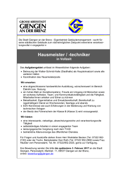 Hausmeister / -techniker