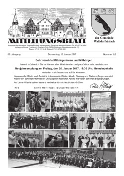 Donnerstag, 12.01.2017 - Gemeinde Walddorfh&auml;slach