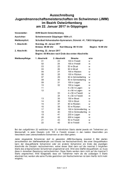 JMM Bezirksfinale Ostw&uuml;rttemberg in G&ouml;ppingen