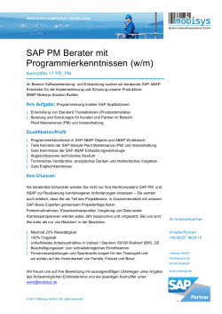 SAP PM Berater