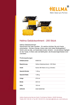 Hellma Geb&auml;cksortiment