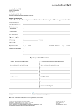 Mercedes-Benz Bank AG Service Center Berlin 10841 Berlin per Fax