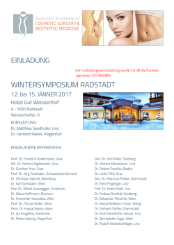 Radstadt 2017 h - Austrian Academy of Cosmetic Surgery and