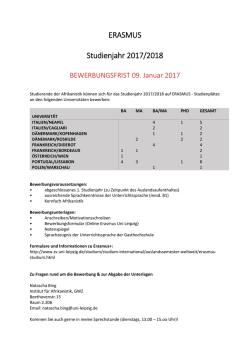 Erasmus+ - Institut für Afrikanistik