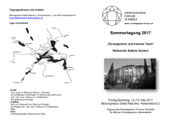 Sommertagung 2017 - Enneagramm Forum Schweiz
