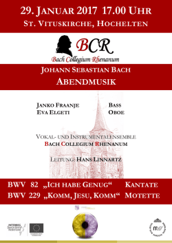 Plakat - Bach Collegium Rhenanum