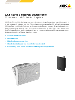 AXIS C1004-E Netzwerk-Lautsprecher