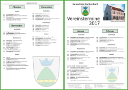 Vereinstermine 2017 - Verwaltungsgemeinschaft Schrobenhausen