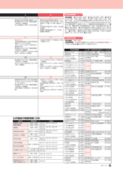 公共施設の開館情報（2月）