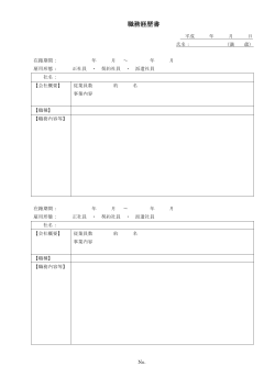 職務経歴書