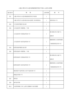 山陽小野田市水道局修繕業者指定申請に必要な書類