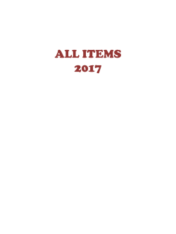 ALL ITEMS 2017