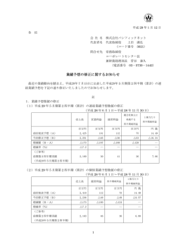 業績予想の修正に関するお知らせ
