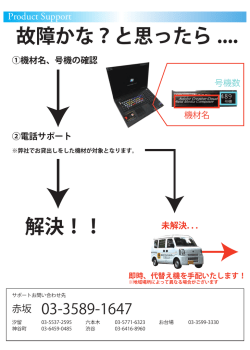 故障かな？と思ったら ...． 解決！！